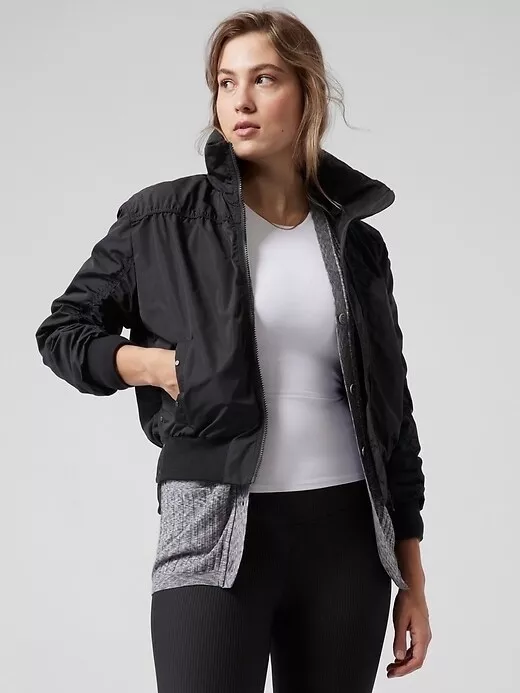 Athleta top black jacket