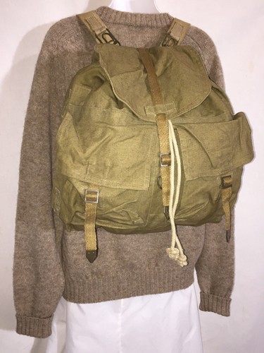 Vintage Backpack WW2 1940's - 50's Army Surplus Military Camping Bug Out Bag - Picture 2 of 6