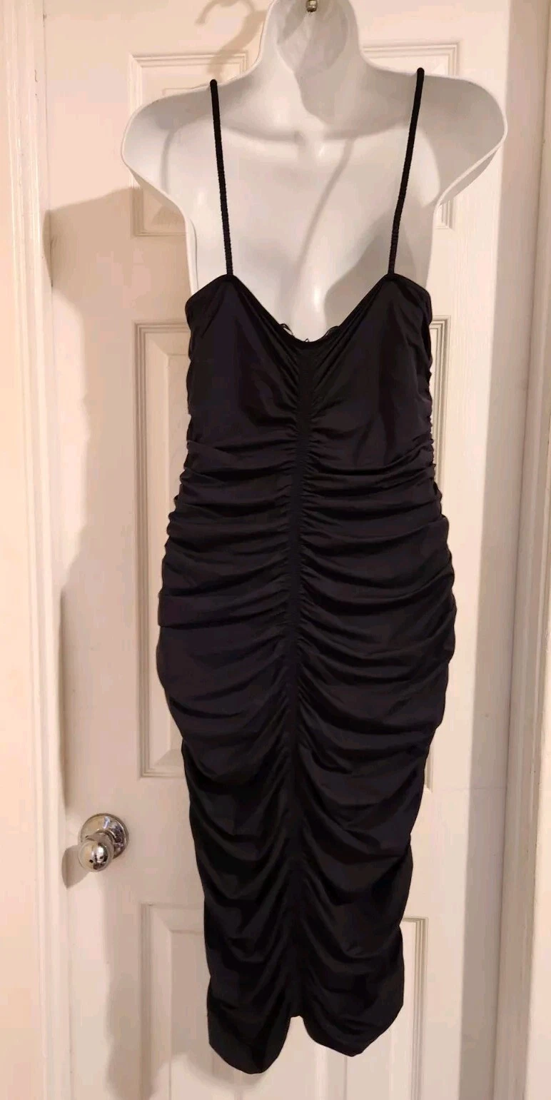 ALEXANDER WANG Vestito Slip Cami Increspato XL