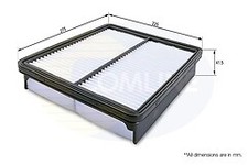 Air Filter  To Fit Hyundai Grandeur 11->, Santa Fé 10->12, Sonata 10->15, Kia Ce