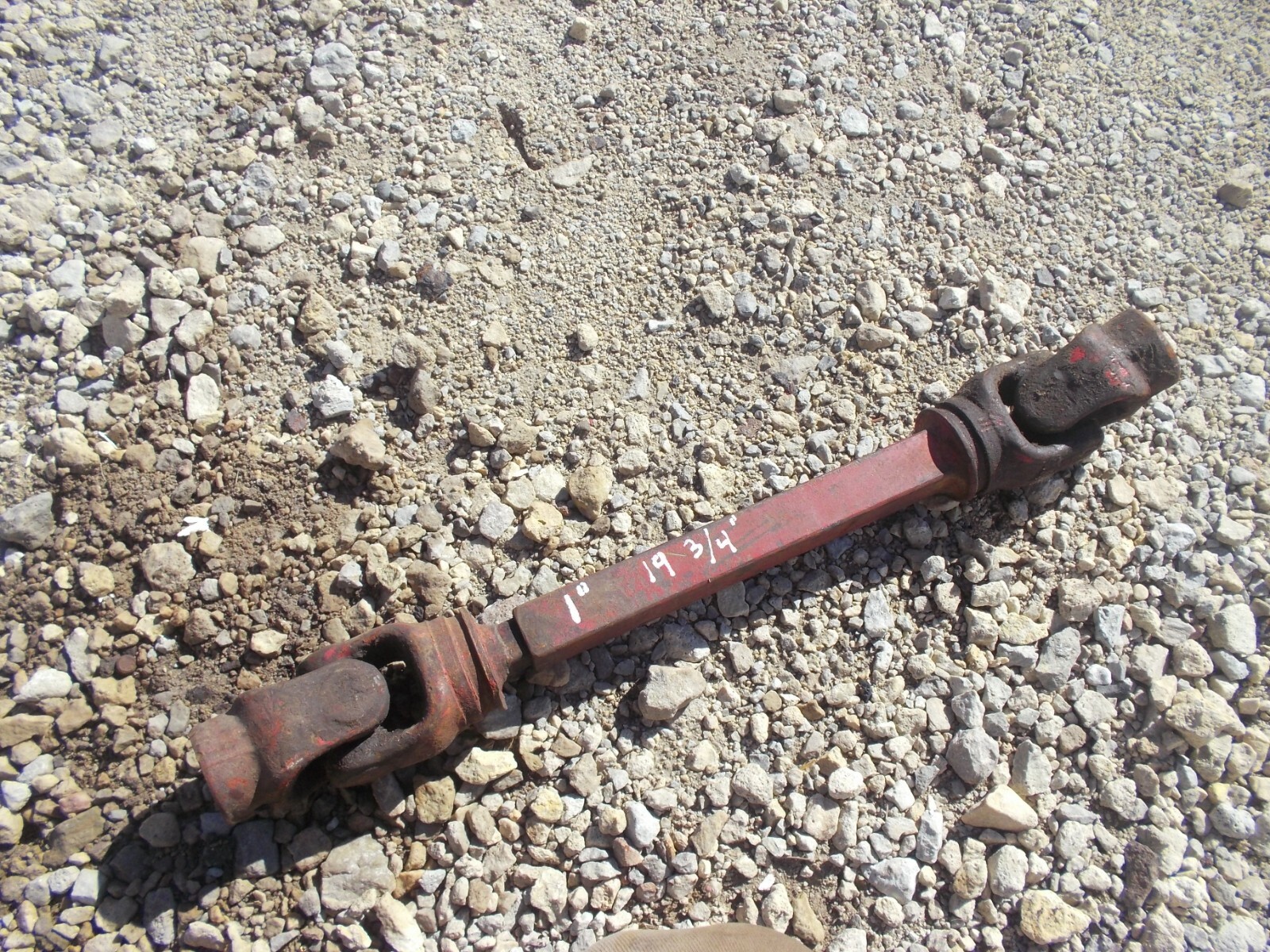 Universal 1" x 19 3/4" sliding drive input shaft + 2 yokes mower