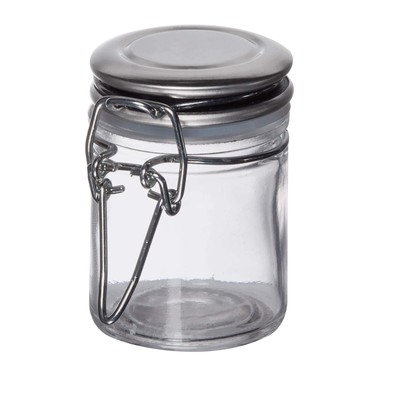 Tablecraft 1.5oz Resealable Spice Jars, Glass & Stainless Steel, Solid Top, 1...