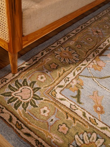 Eco-Friendly Hand Tufted Wool Area Rug Oriental Blue Green BBH Homes BBK00503 - Picture 80 of 135