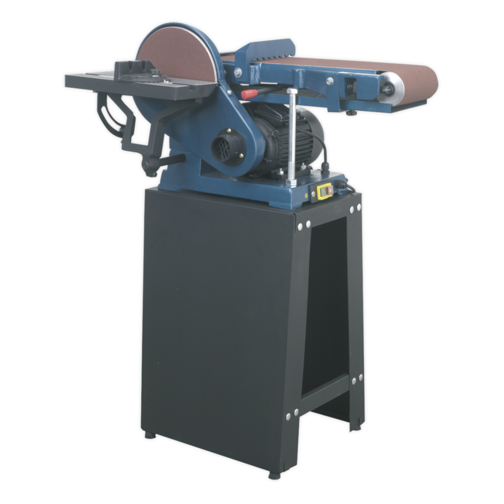 Belt/Disc Sander, Floor Standing, 1220 x 150mm/230mm, Workshop DIY Sealey SM15 B