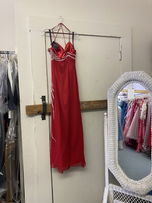 Mary Brand Size Small Red Halter Beck Formal Dress | eBay Mary Brand Size Small Red Halter Beck Formal Dress | eBay