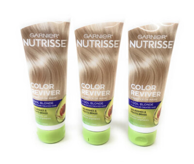 Garnier Nutrisse Color Reviver 5 Min Color Hair Mask Cool Blonde, Lot of 3 (037)
