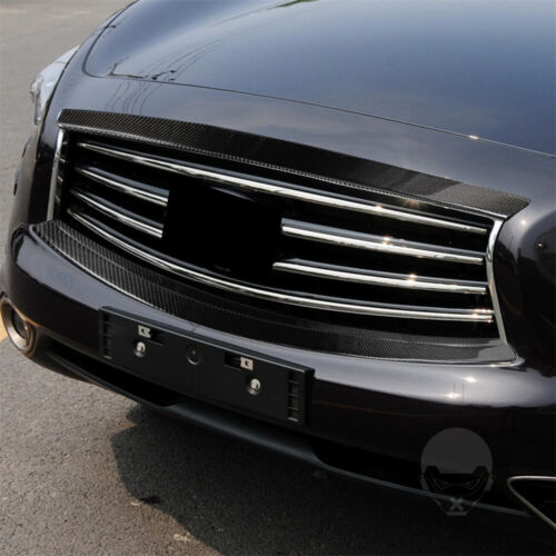 For Infiniti FX 2009-13 /QX70 14-17 Carbon Fiber Front Center Grille Panel Cover - Picture 4 of 10