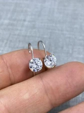 Epiphany CZ Cubic Zirconia Sterling Silver .925 Small Leverback Earrings