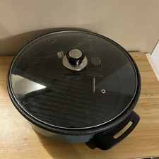 Curtis Stone 14" Black Dura Electric Rapid Skillet 10209TQ with Glass Lid