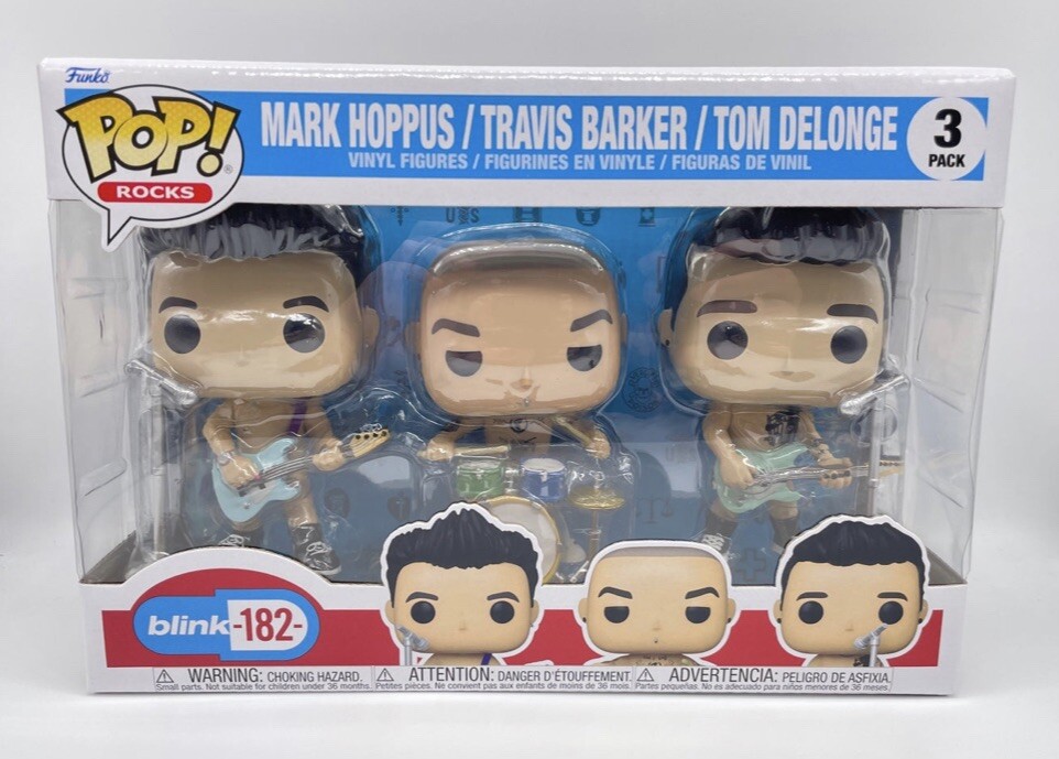 Funko Pop! Rocks Blink 182 3 Pack Mark Hoppus Travis Barker Tom