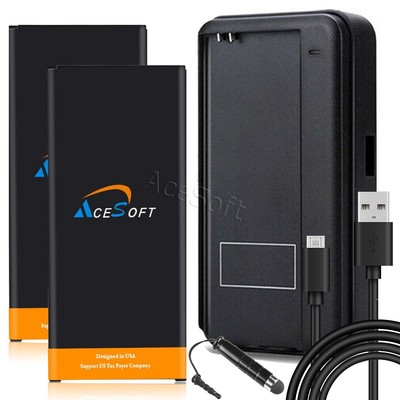Excellent 2x7220mAh Battery Charger Cable For Samsung Galaxy Note 4 4G LTE N910F