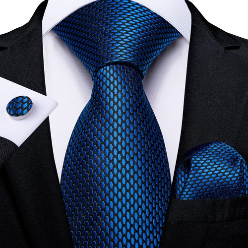 Barry Wang Mens Tie Paisley Floral Solid Necktie Hankie Cufflinks Set Wedding - Picture 140 of 259