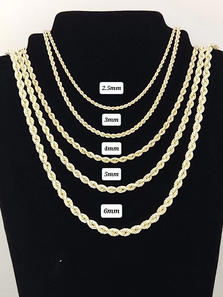10k gold 5mm rope chain deals