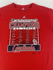 St Louis Cardinals Large Vintage T-Shirt 2011 World Series Champions MLB SS Tee