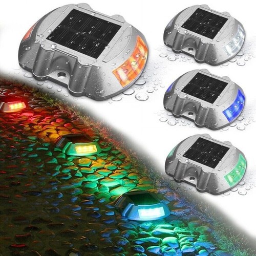 Solar Driveway Lights Deck Lights Solar Dock LED Light, Safety Light for Pathway