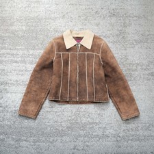 Vintage 70s Wrangler Sheepskin Leather Shearl...
