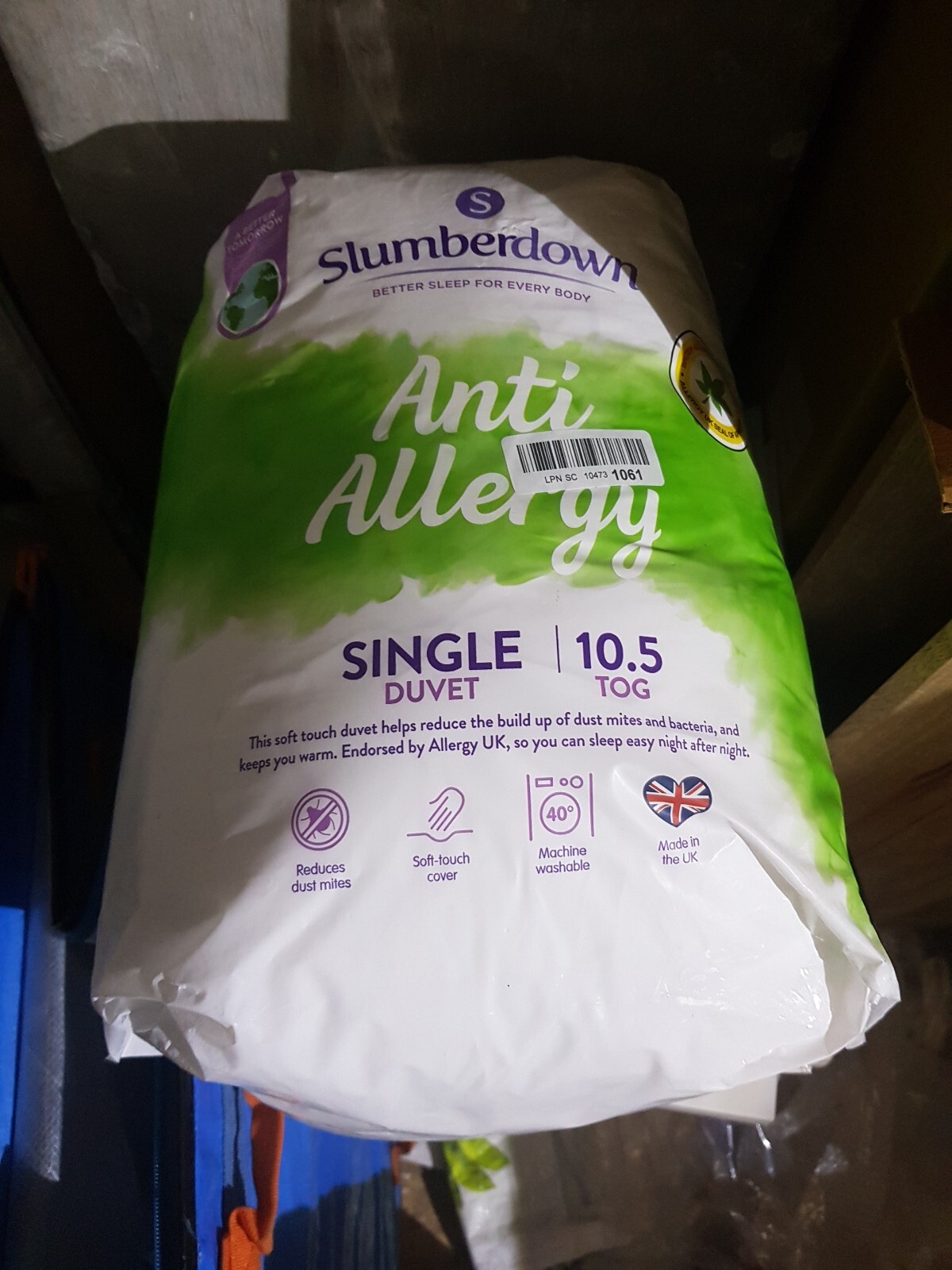 Slumberdown Anti Allergy 10.5 Tog Duvet 