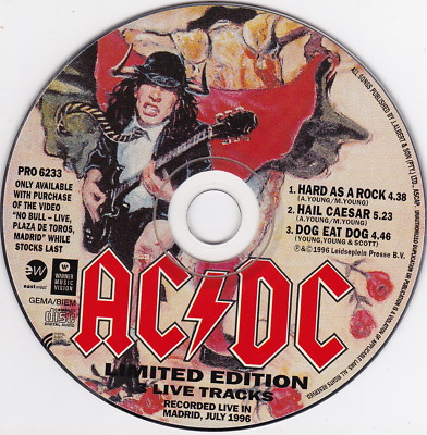 ACDC - AC/DC - Limited Edition - CD (3 x Live Tracks Promo PRO6233 ...