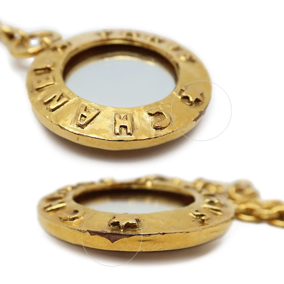 CHANEL Coco Mark 3 file collana cintura GP placcata oro logo CC ciondolo tondo donna