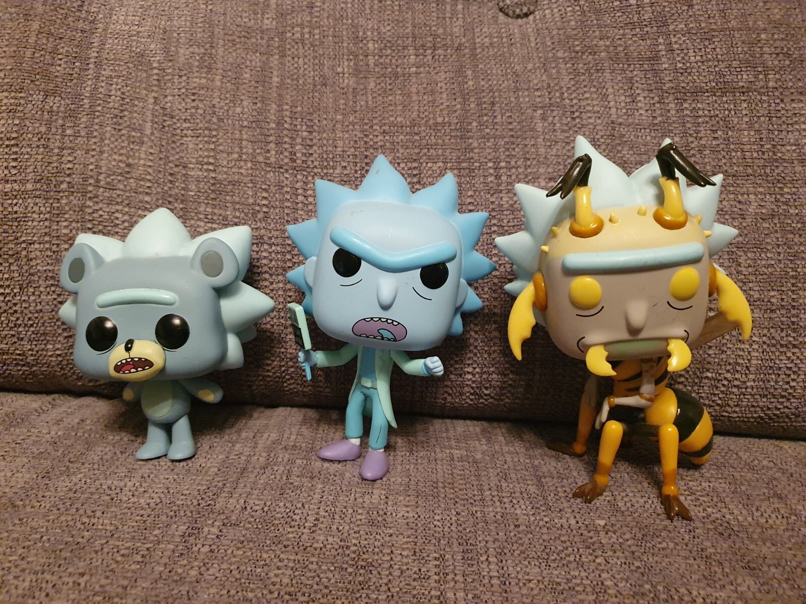 Paquete Funko Pop Rick &Amp; Morty - Holograma Rick Clone, Avispa Y Oso