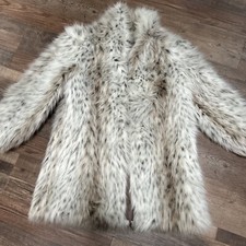 Vintage Jordache Faux Fur 3/4 Length Cheetah Animal Print Fully Lined Coat