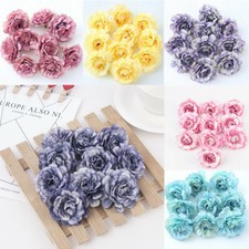 Rose Heads Bulk 10Pcs Party  Artificial Wedding Flower  Silk Decor Craft