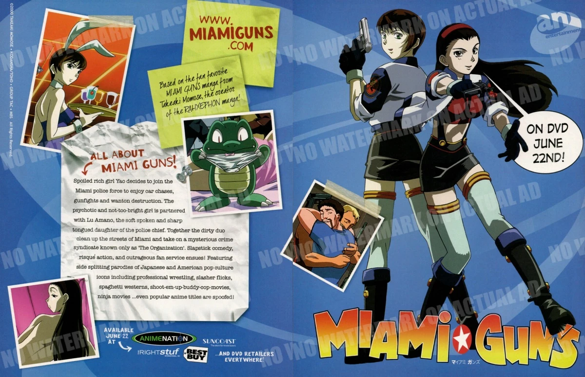 Miami Guns Animenation Trade Print Magazine Ad Anime DVD ADVERTISEMENT  ADVERT | eBay