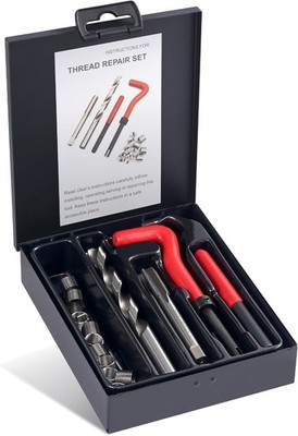 M10X1.0 , Metric Helicoil Kit with HSS Drill Bit, Thread Inserts, Tap & Break...