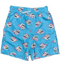 Old Navy Youth Boys XL 14/16 Piranha Fish Printed Blue Swim Trunks Shorts