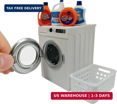 #ad #ad 1:12 Scale Miniature Electric Washer and Dryer Set Realistic Dollhouse Laundry $31.62
