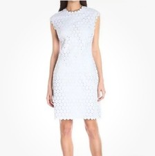 TED BAKER White Lace Jemille Dress Bridal Shower Scandi Girl Euro Summer Sz 8 US