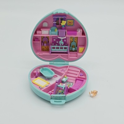 Vintage 1994 Polly Pocket Play set Baby time Fun Bluebird Toys w/One Baby Figure