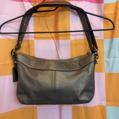 Y2K COACH Ashley Metallic Brnz Leather Shoulder Bag P… - Gem