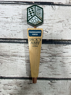 Framinghammer Porter Jack's Abby Craft Lagers Wood Wooden Beer Tap Handle Knob