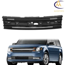 Grill Assembly Suit For Ford Flex 2013 20104-2019 Front Upper Grille Gloss Black