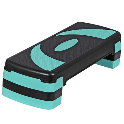 31'' Aerobic Step Platform w/Adjustable 3-Level Risers Non-Slip Exercise Stepper