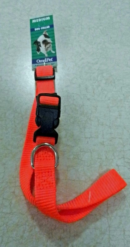 MEDIUM ADJ  KWIK KLIP NYLON COLLAR  COLOR - RED NEW
