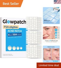 Fragrance-Free Hydrocolloid Pimple Patches - 504 Count for Overnight Clear Skin