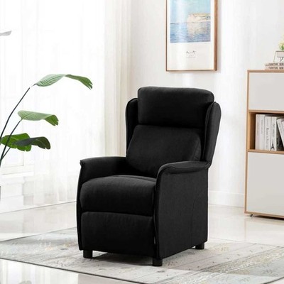 Massagesessel mit Kissen 93,5x67,5x101,5 cm Schwarz Stoff Metallrahmen Sessel