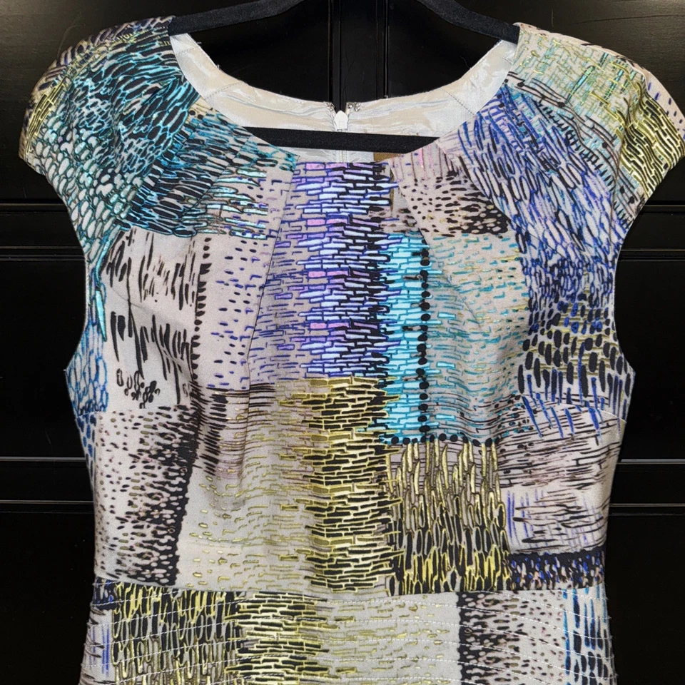 Vestido para mujer Ali Ro talla 8 manga corta multicolor Foto 3 de 4