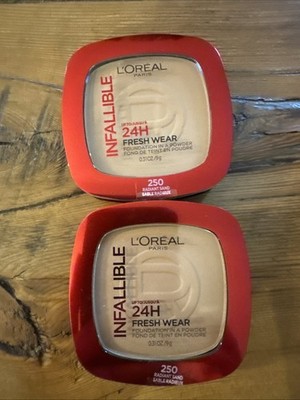 2 L'Oreal Paris Infallible 24H Fresh Wear Foundation 250 Radiant Sand  NEW