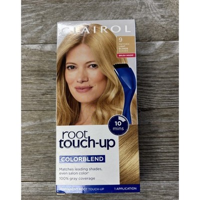 Clairol Root Touch-Up Nice'n Easy Permanent Hair Dye, 9 Light Blonde, Hair