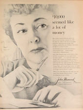 John Hancock Mutual Life Insurance Boston Massachusetts Print Ad 1960 #1768