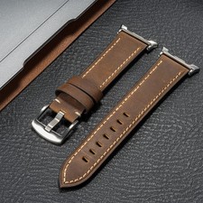 Genuine Leather Band for Galaxy Watch 8 40mm/44mm 8 Classic 46mm Wristband Strap