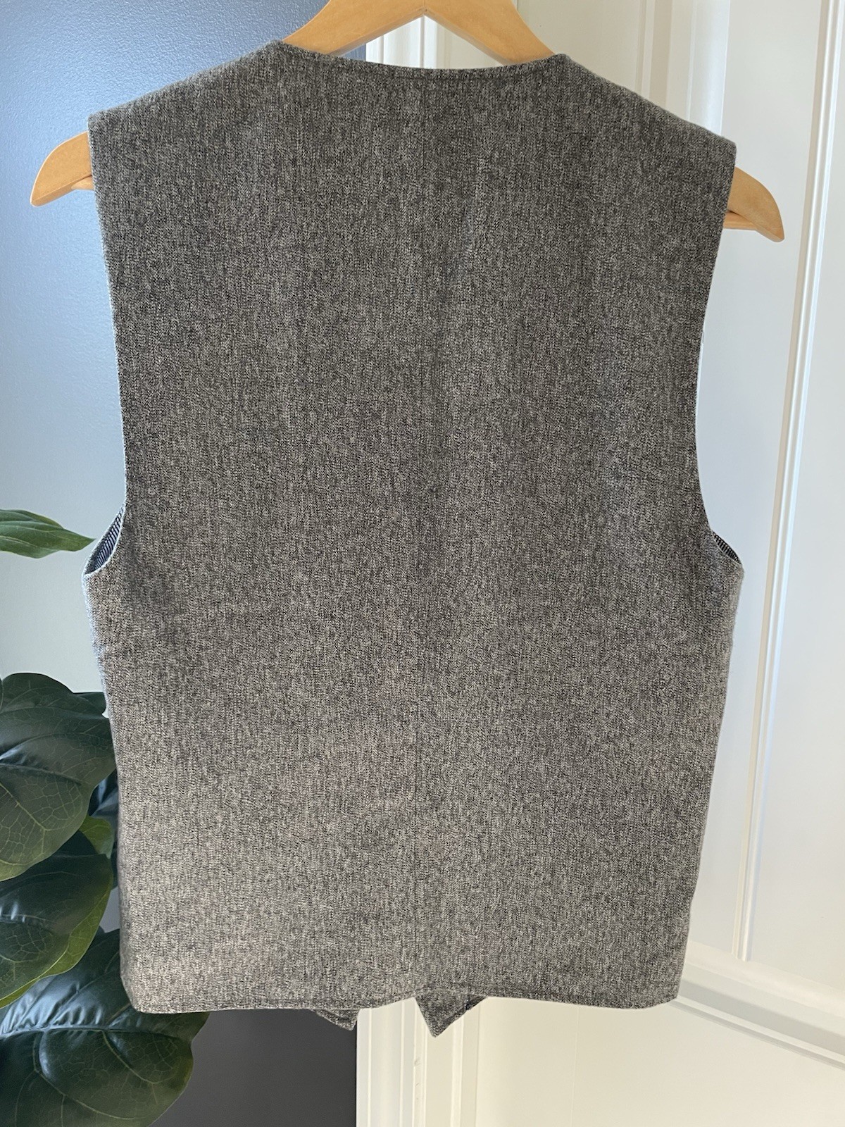 Joseph Abboud Gray Button Front Lined Solid Men's… - image 3