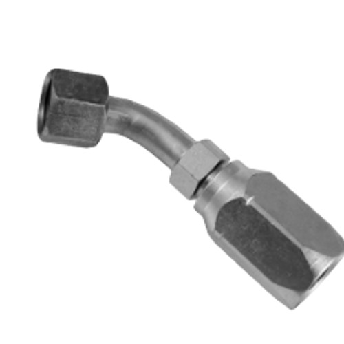 13/32" Hydraulic Hose End x 1/2" Female JIC 37° Swivel 45° Elbow R5-08-688