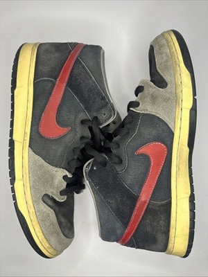 Nike Sb Dunk Mid ''College High Color'' 314383-005 black varsity red Size 10.5