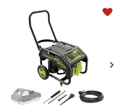 #ad Sun Joe 4100W Portable Propane Generator 3300W Rated Home Backup w Battery $479.79