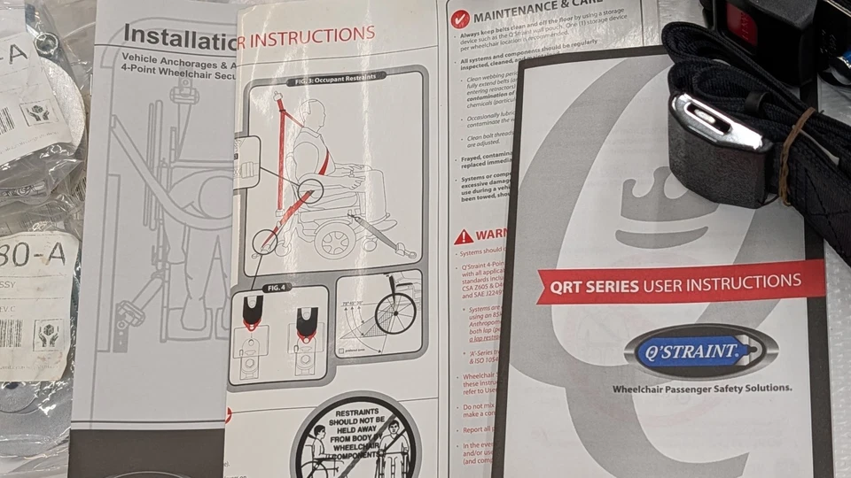 Q-8100-A-SC QSTRAINT QRT Deluxe Retractor Kit Sistema de Aseguramiento Slide N Click Foto 4 de 4