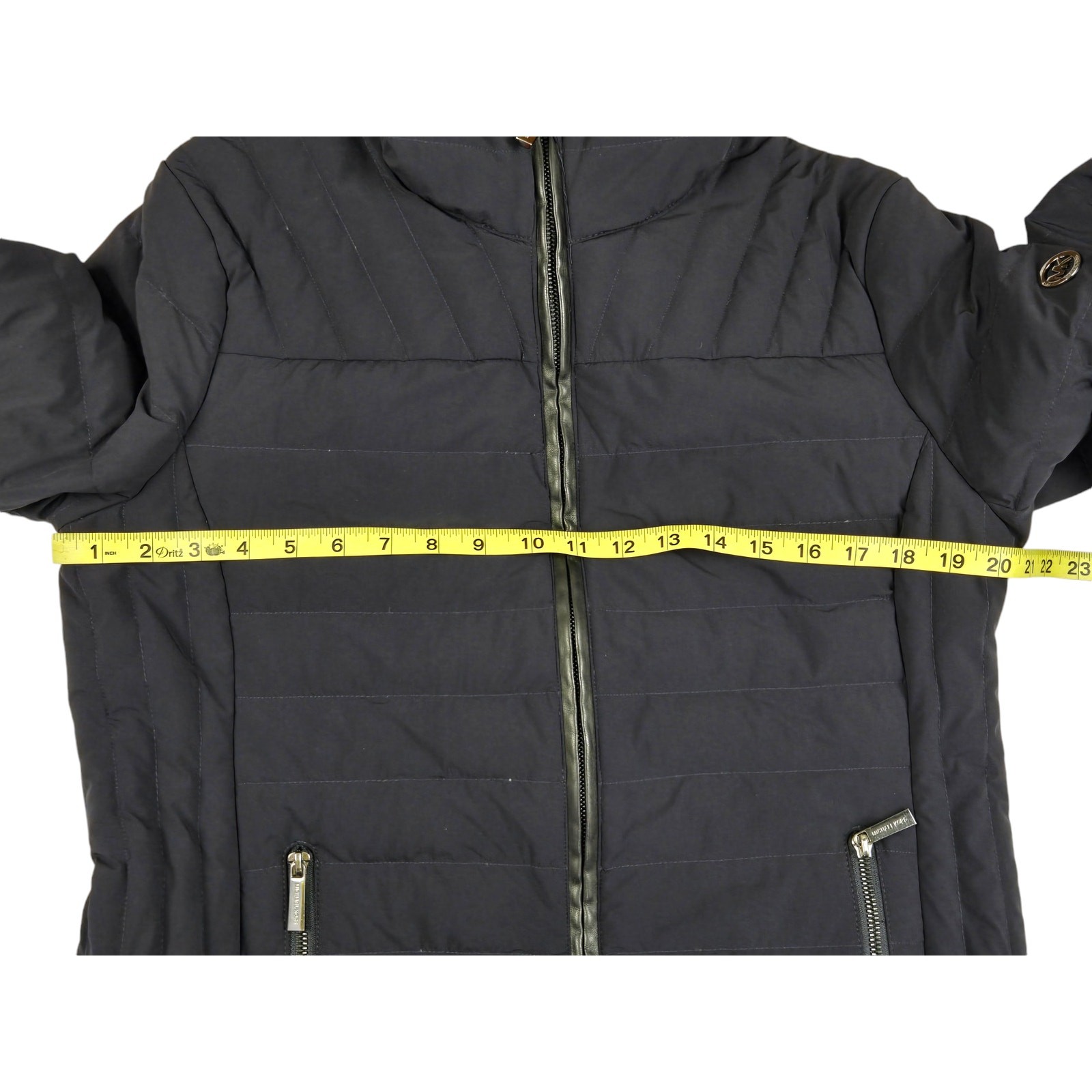 Womens  MICHAEL Michael Kors Packable Down Fill Winter Coat Size Large Blue  thumbnail 3